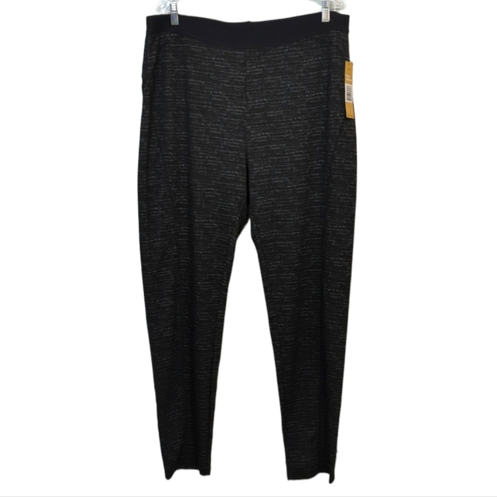 RACHEL Rachel Roy Black Gray PULL-ON ELASTIC BAND LEGGINGS SIZE 3X